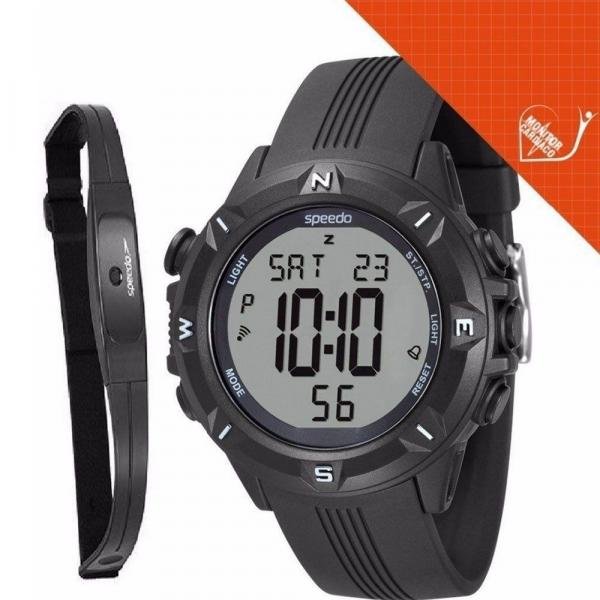 Relogio Masculino Speedo Digital Monitor Cardiaco - 58009g0evnp1 - Preto