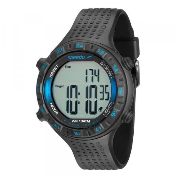 Relógio Masculino Speedo Pedometro Digital Preto/Azul