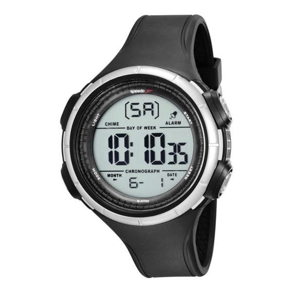 Relógio Masculino Speedo Prata e Preto Digital Original + NF