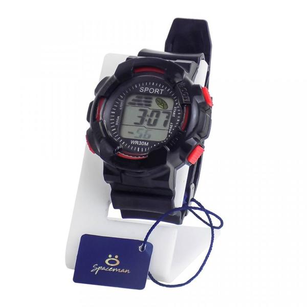 Relógio Masculino Sport Preto e Vermelho Digital - Orizom