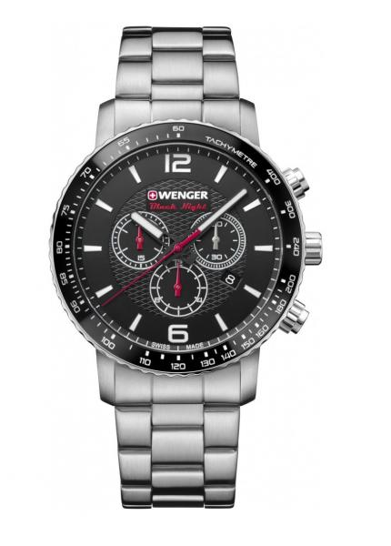 Relógio Masculino Suíço Wenger Roadster Black Night Chrono 45mm 01.1843.103