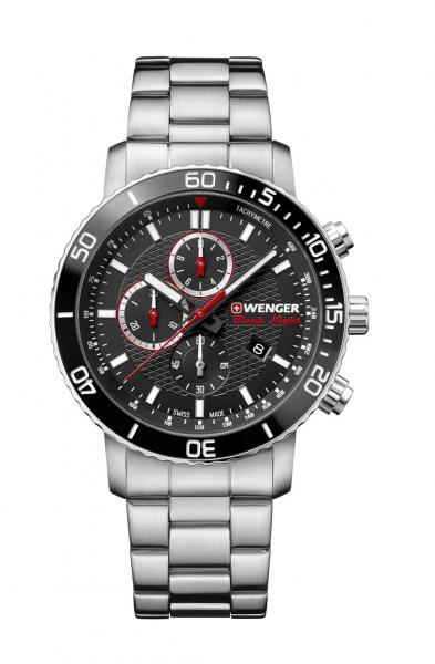 Relógio Masculino Suíço Wenger Roadster Black Night Chrono 45mm 01.1843.106