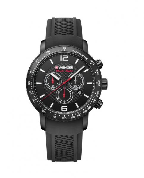 Relógio Masculino Suíço Wenger Roadster Black Night Chrono 45mm 01.1843.102