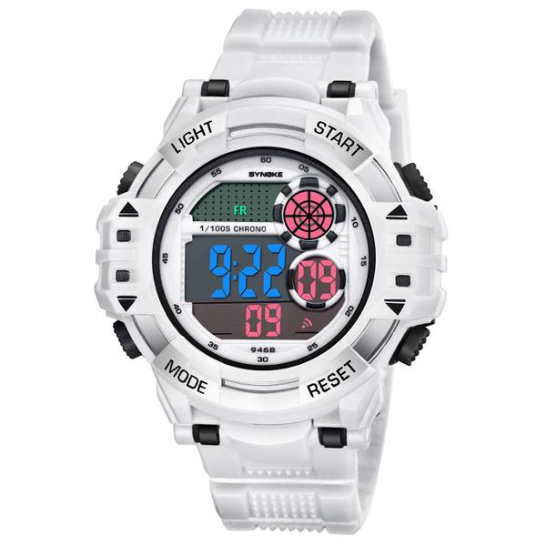 Relógio Masculino Synoke 9468 Esportivo Digital Branco NF