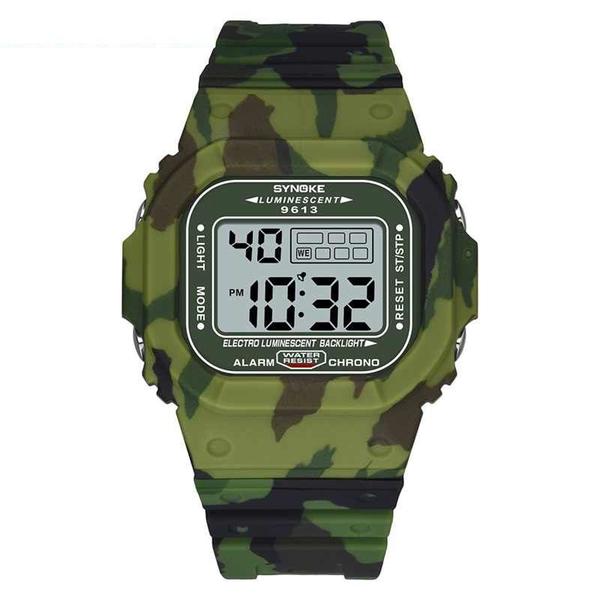 Relógio Masculino Synoke 9613 Esportivo Militar Camuflado NF