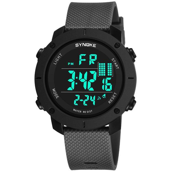 Relógio Masculino Synoke 9658 Digital Esportivo Cinza Milico