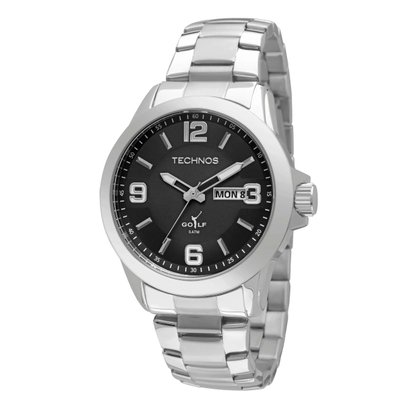 Relógio Masculino Technos 2305AN/1P Pulseira Aço Prata