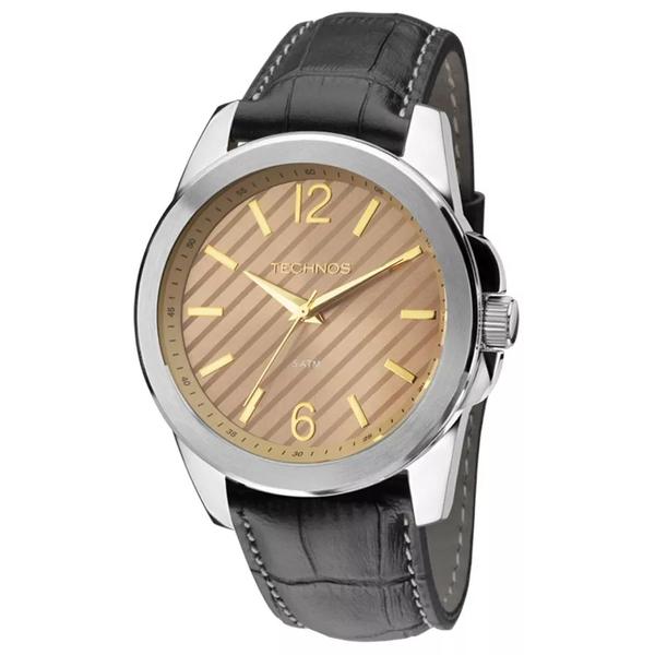 Relógio Masculino Technos 2035MEY/0M Pulseira de Couro Preto