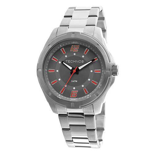 Relógio Masculino Technos 2036LOD/1R 44mm Pulseira Aço Prata