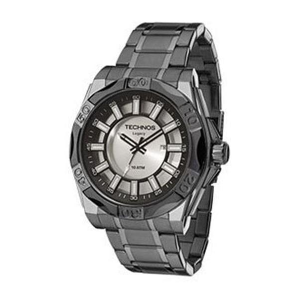 Relógio Masculino Technos 2115KQO/1K 51mm Aço Fumê