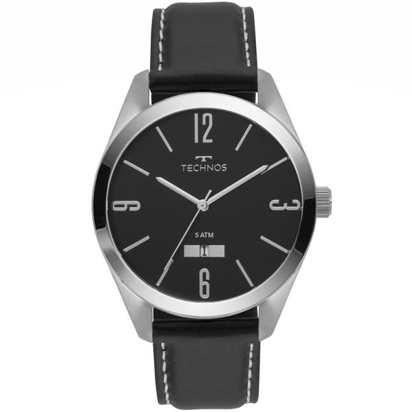 Relógio Masculino Technos 2115MNX/1P 46mm Couro Preto