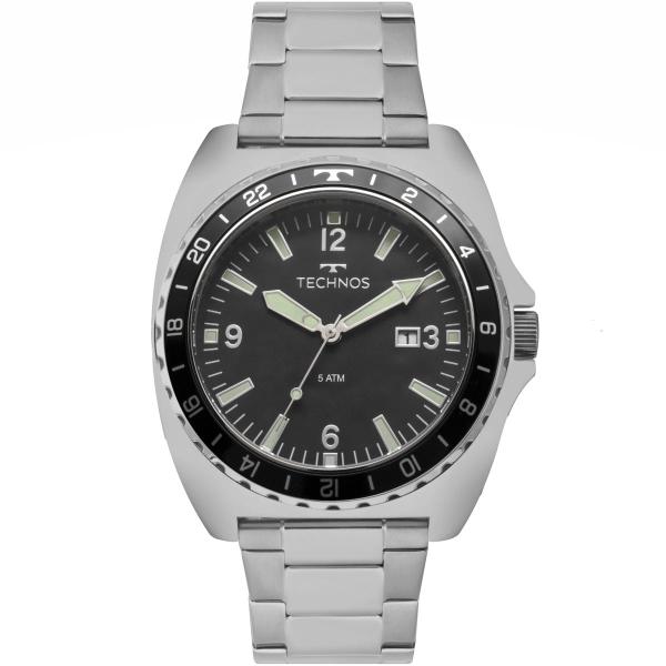 Relógio Masculino Technos 2115MOB/1P 44mm Aço Prata