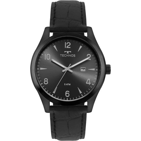 Relógio Masculino Technos 2115MRD/2P 45mm Couro Preto