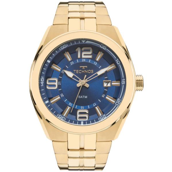 Relógio Masculino Technos 2315ACQ/4A 43mm Aço Dourado