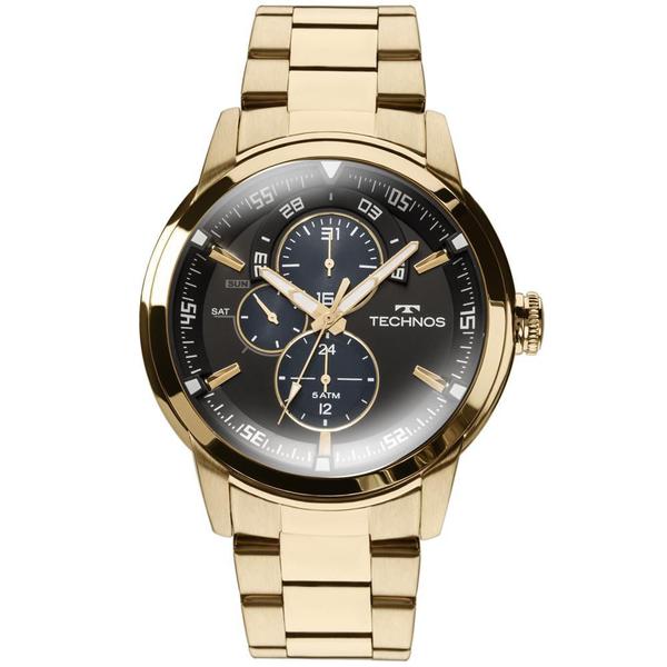 Relógio Masculino Technos 6p57aa/4p 48mm Aço Dourado