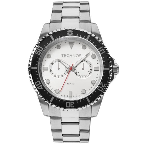 Relógio Masculino Technos 6P25BM/1K Pulseira Aço Prata