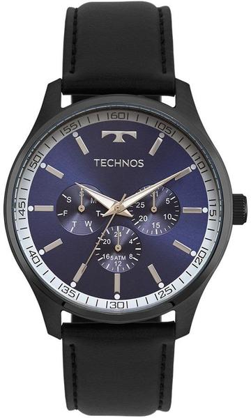 Relógio Masculino Technos 6P29AJP/2A 45mm Couro Preto