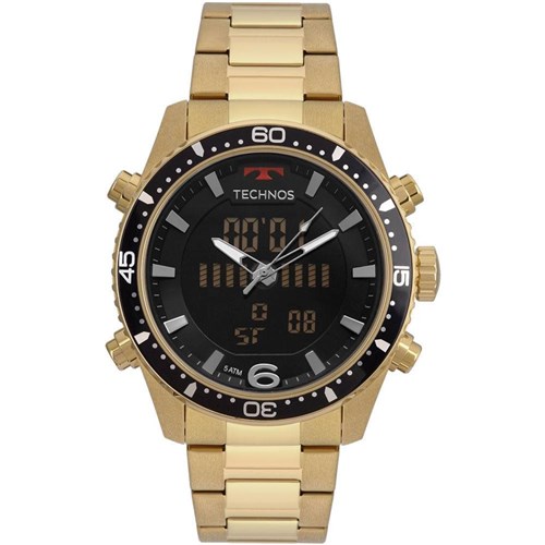 Relógio Masculino Technos Anadigi Bjk203aad/4P Dourado