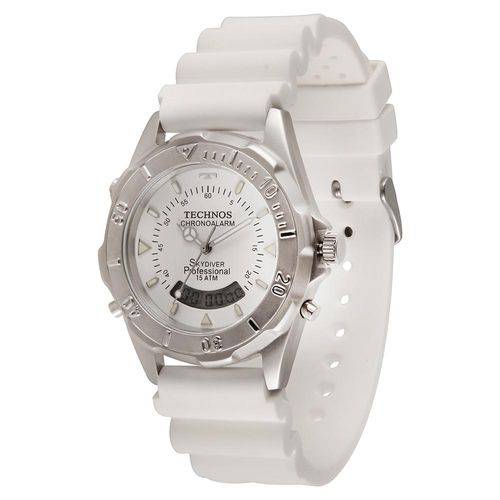 Relógio Technos Masculino Skydiver T20562/8b Branco Anadigi