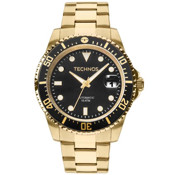 Relógio Masculino Technos Automatic 8205NY/4P Pulseira Aço Dourada