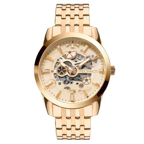 Relógio Masculino Technos Automático 8205nq/4x 46mm Dourado