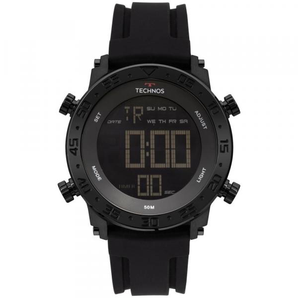 Relógio Masculino Technos BJK006AA/4P 48mm Silicone Preto