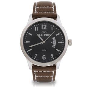 Relógio Masculino Technos Classic Steel 2115KTO/0P 44mm Couro Marrom