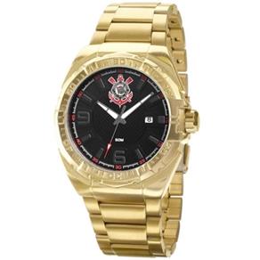 Relogio Masculino Technos Clubes Analogico Casual Corinthians - Cor2315ab/4p - Dourado