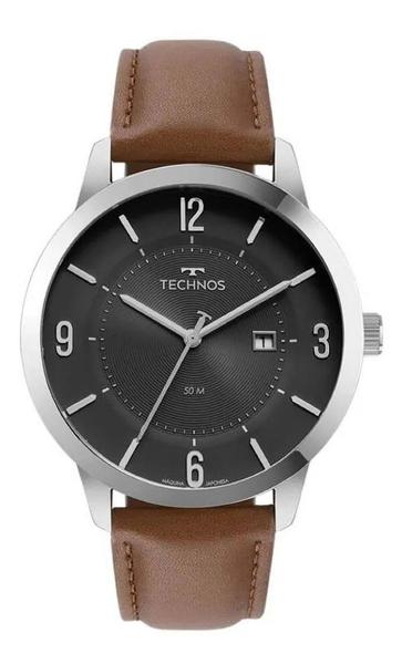 Relógio Masculino Technos Couro Classic Steel 2117LCQ/0P