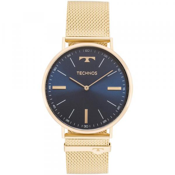 Relógio Masculino Technos Dourado Classic Slim 2025ltk/4a