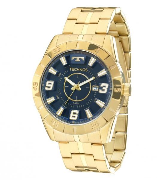 Relógio Masculino Technos Dourado com Azul 2115KYZ4A