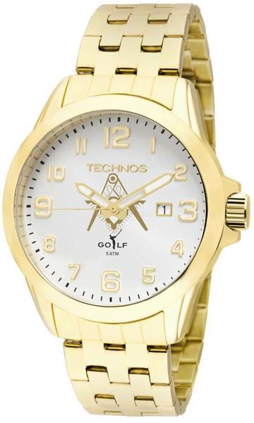 Relogio Masculino Technos Dourado Golf 2115knym4k