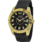 Relógio Masculino Technos Dourado Pulseira Silicone Original