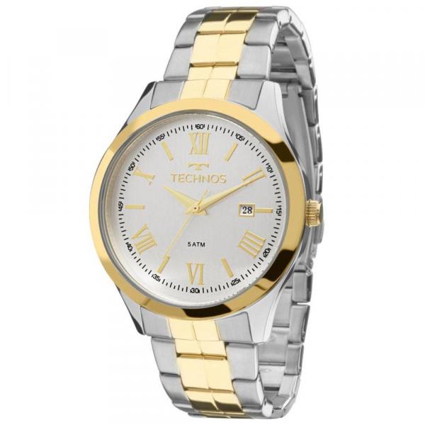 Relógio Masculino Technos Elegance 2115MGN/5K - Prata/Dourado