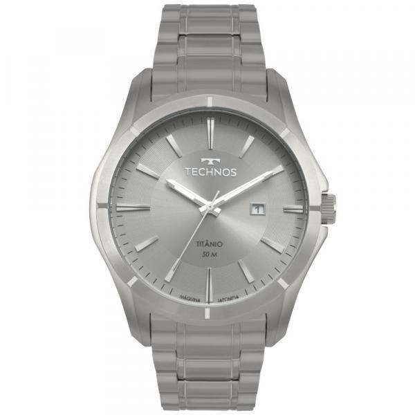 Relógio Masculino Technos Executive 2115MTW/4C 45mm Titânio Prata