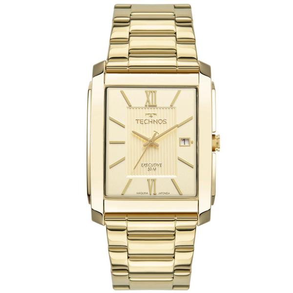 Relógio Masculino Technos Executive 2115MWW/1D 45mm Aço Dourado