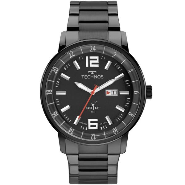 Relógio Masculino Technos Golf 2115MWC/1P 46mm Aço Preto