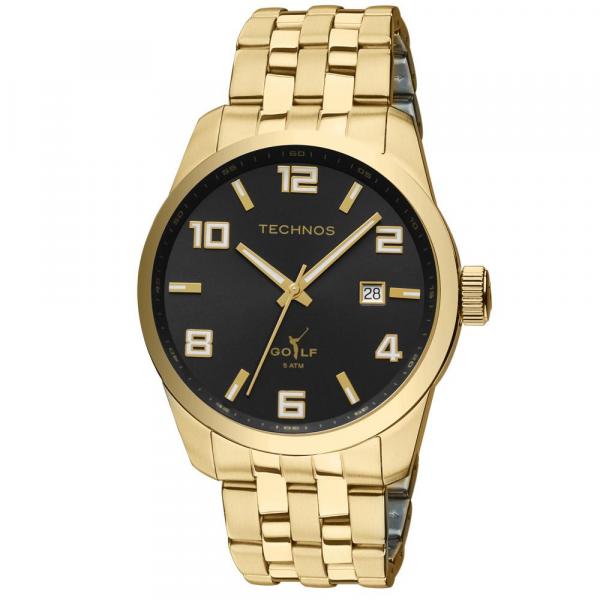 Relógio Masculino Technos Golf 2315YJ/4P 44mm Aço Dourado