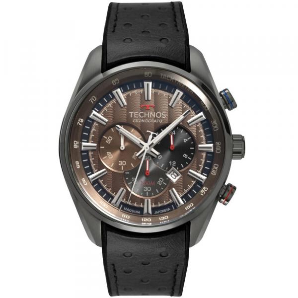 Relógio Masculino Technos GrandTech OS20HMI/2M 47mm Couro Preto