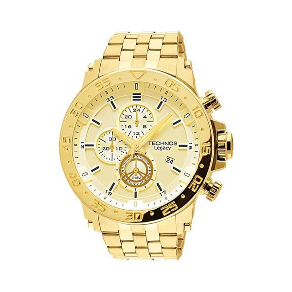 Relogio Masculino Technos Js15ao4x Dourado Cronografo