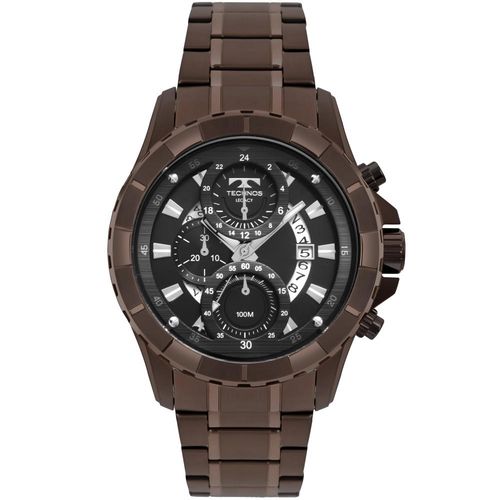 Relógio Masculino Technos JS15FN/4P 50mm Aço Marrom