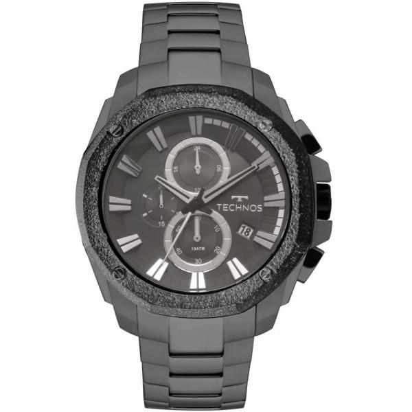 Relógio Masculino Technos JS16AA/4C 48mm Aço Fume