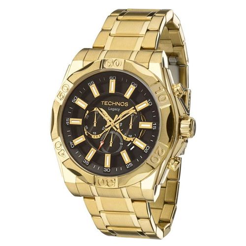 Relógio Masculino Technos Js25bc/4p Classic Legacy Cronógrafo Dourado