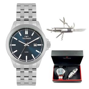 Relógio Masculino Technos Kit com Canivete 2115Mpu/K1A