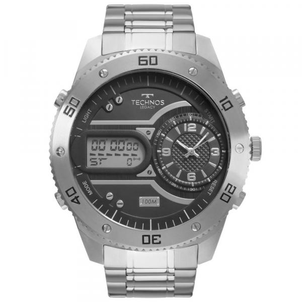 Relógio Masculino Technos Legacy 2039CC/4P 55mm Aço Prata