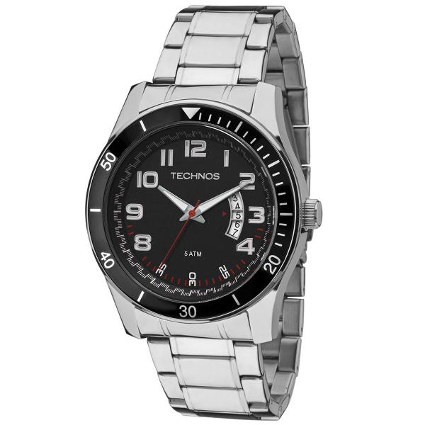 Relógio Masculino Technos Performance Racer 2115KSL/1R 46mm Aço Prata