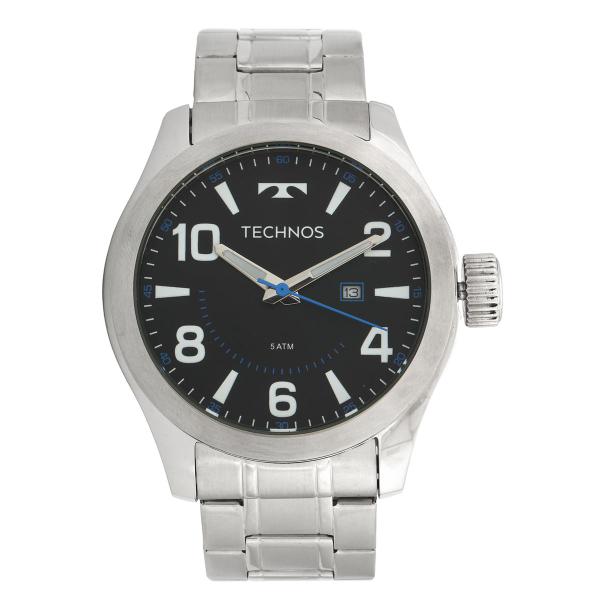 Relógio Masculino Technos Racer 2115MGO/1P Prata/Preto