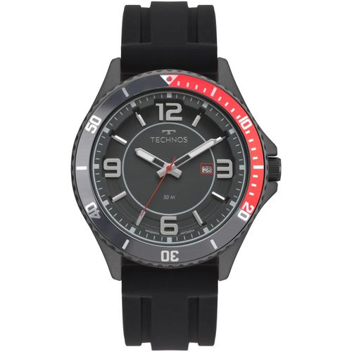 Relógio Masculino Technos Racer 2115MSI/8P 48mm Silicone Preto