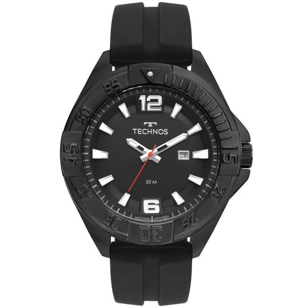 Relógio Masculino Technos Racer 2115MTN/8P 50mm Silicone Preto