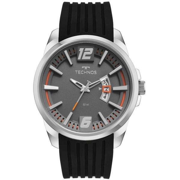 Relógio Masculino Technos Racer 2117LCT/2C 46mm Silicone Preto